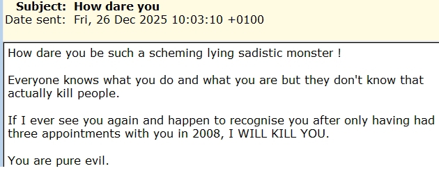 Email 26th December 2025