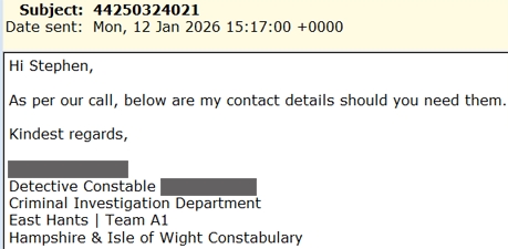Detective constable email
