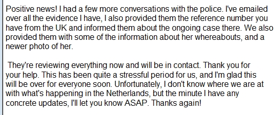 Netherlands police email